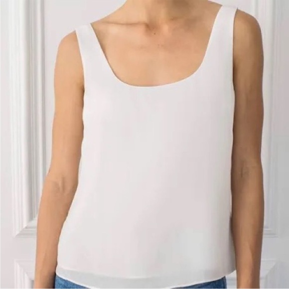 AYR silk scoop neck top blouse white size small - Picture 6 of 6